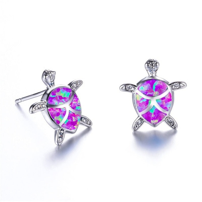 Bijou collier et boucles d'oreilles design tortue pour femme