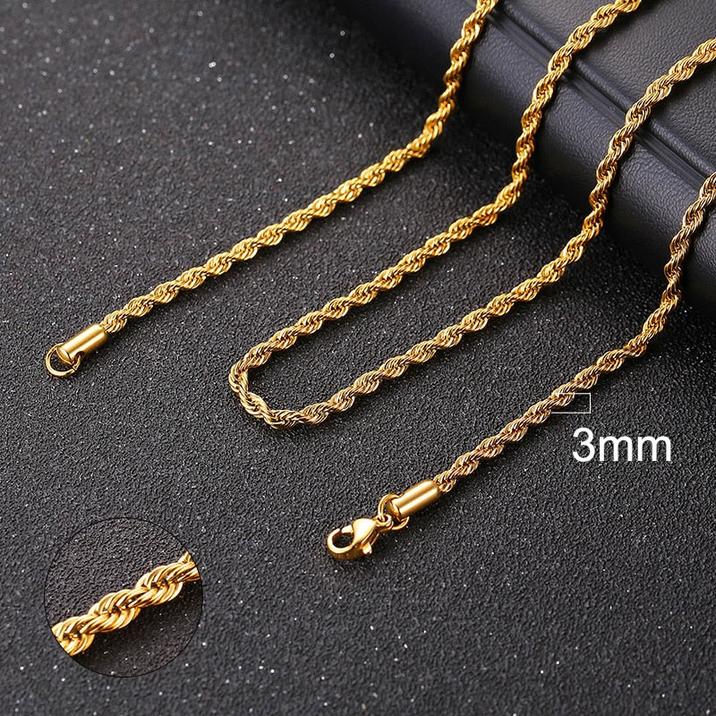 Collier chaîne pour homme et femme